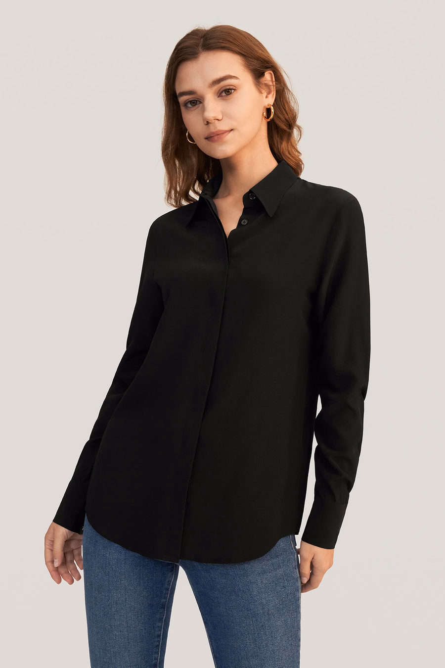 Klassieke Comfort Zijde Shirt