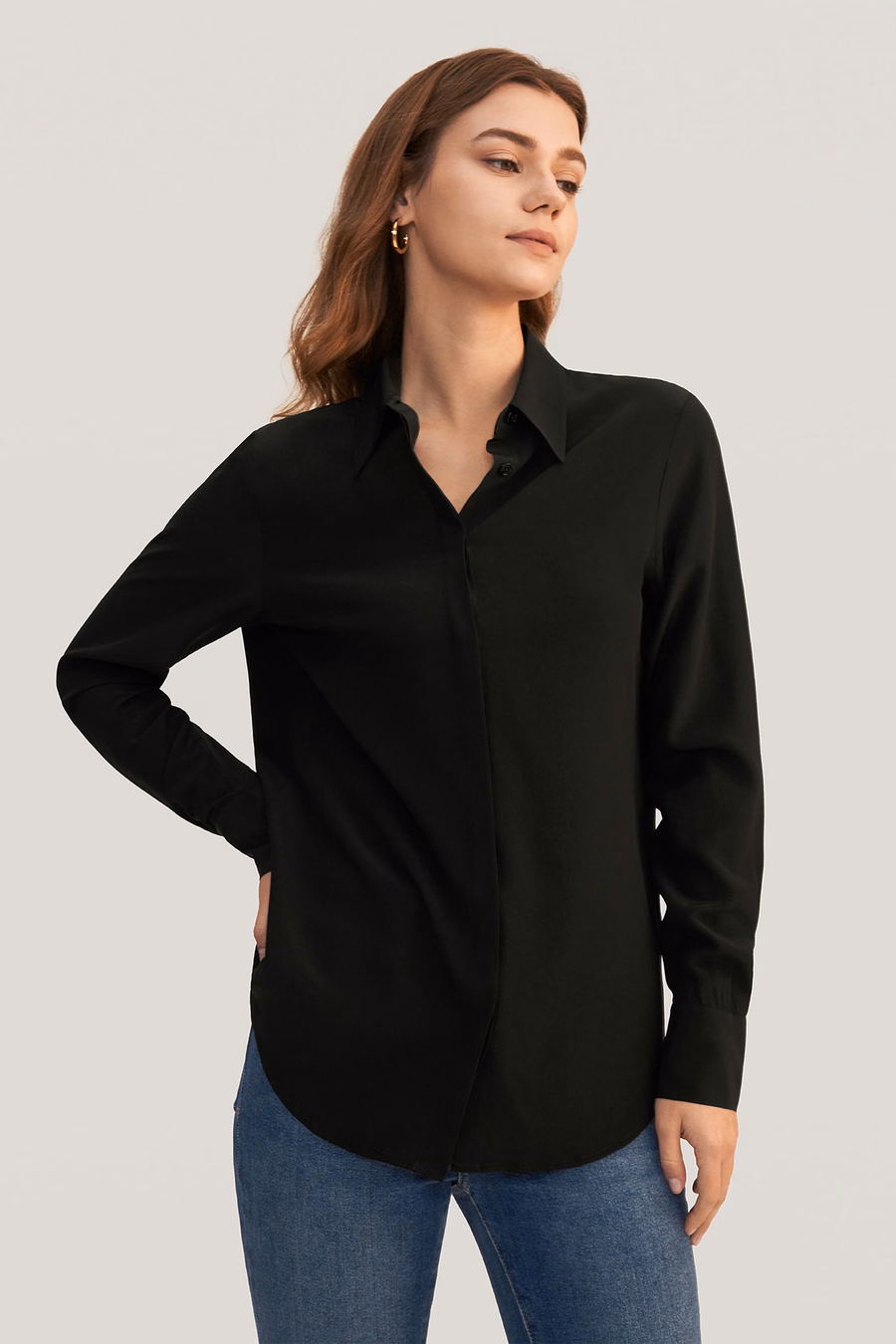 Klassieke Comfort Zijde Shirt