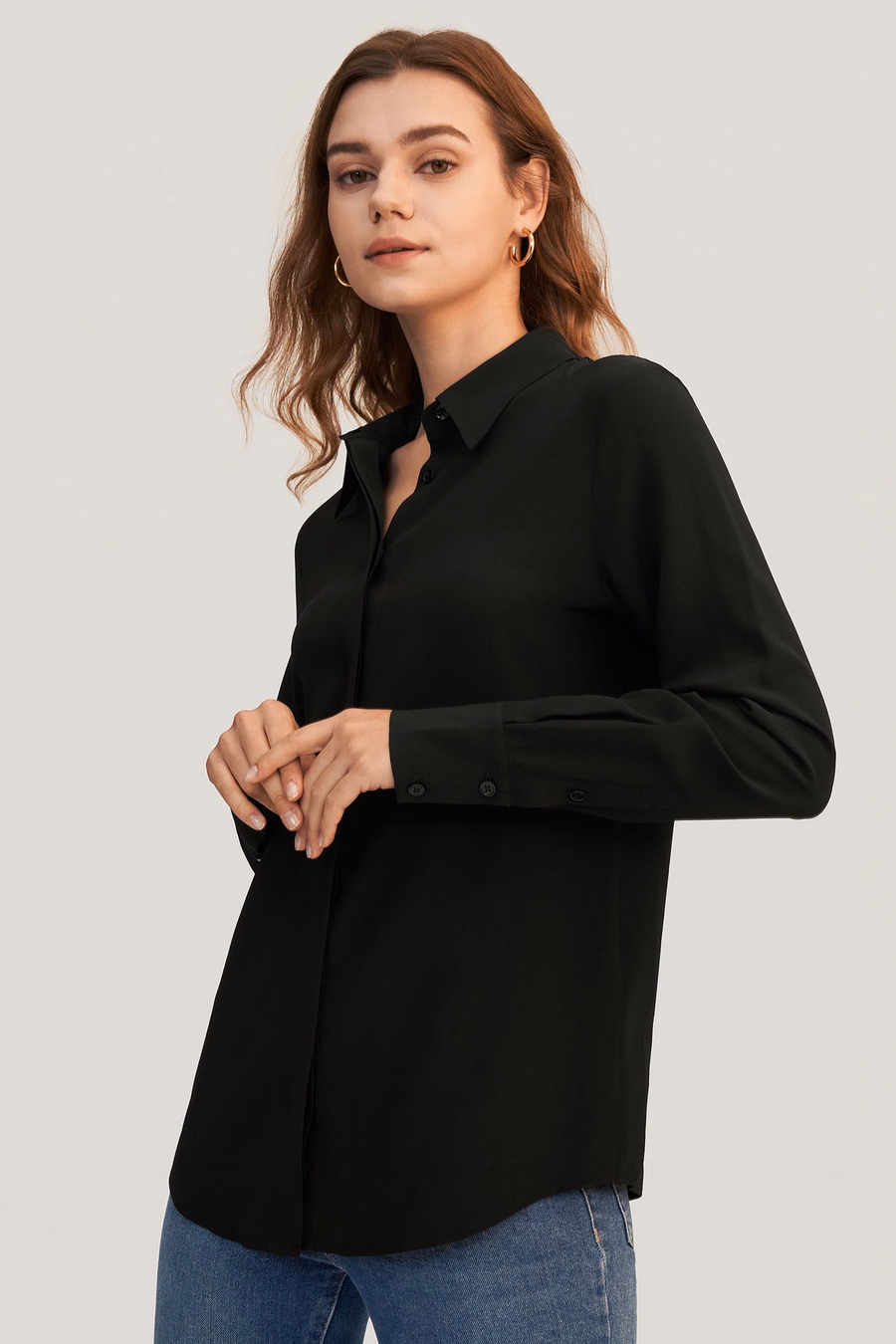 Klassieke Comfort Zijde Shirt
