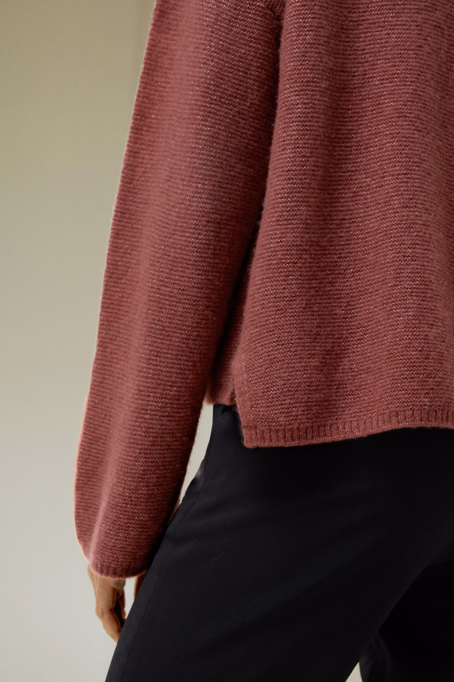 Ontspannen Pasvorm Drop-Schouder Zijde Katoenmix Sweatshirt