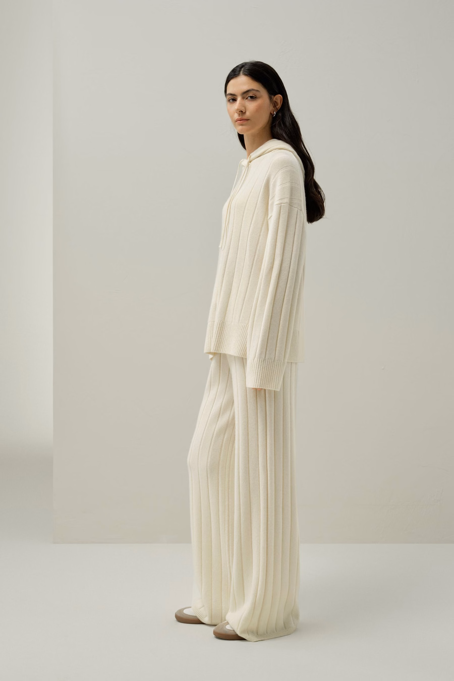Geribbelde Wijde Broek