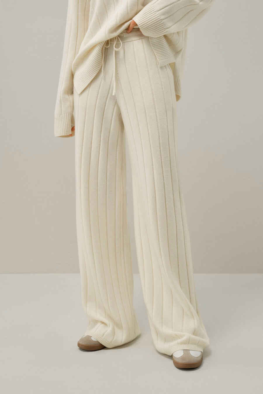 Geribbelde Wijde Broek