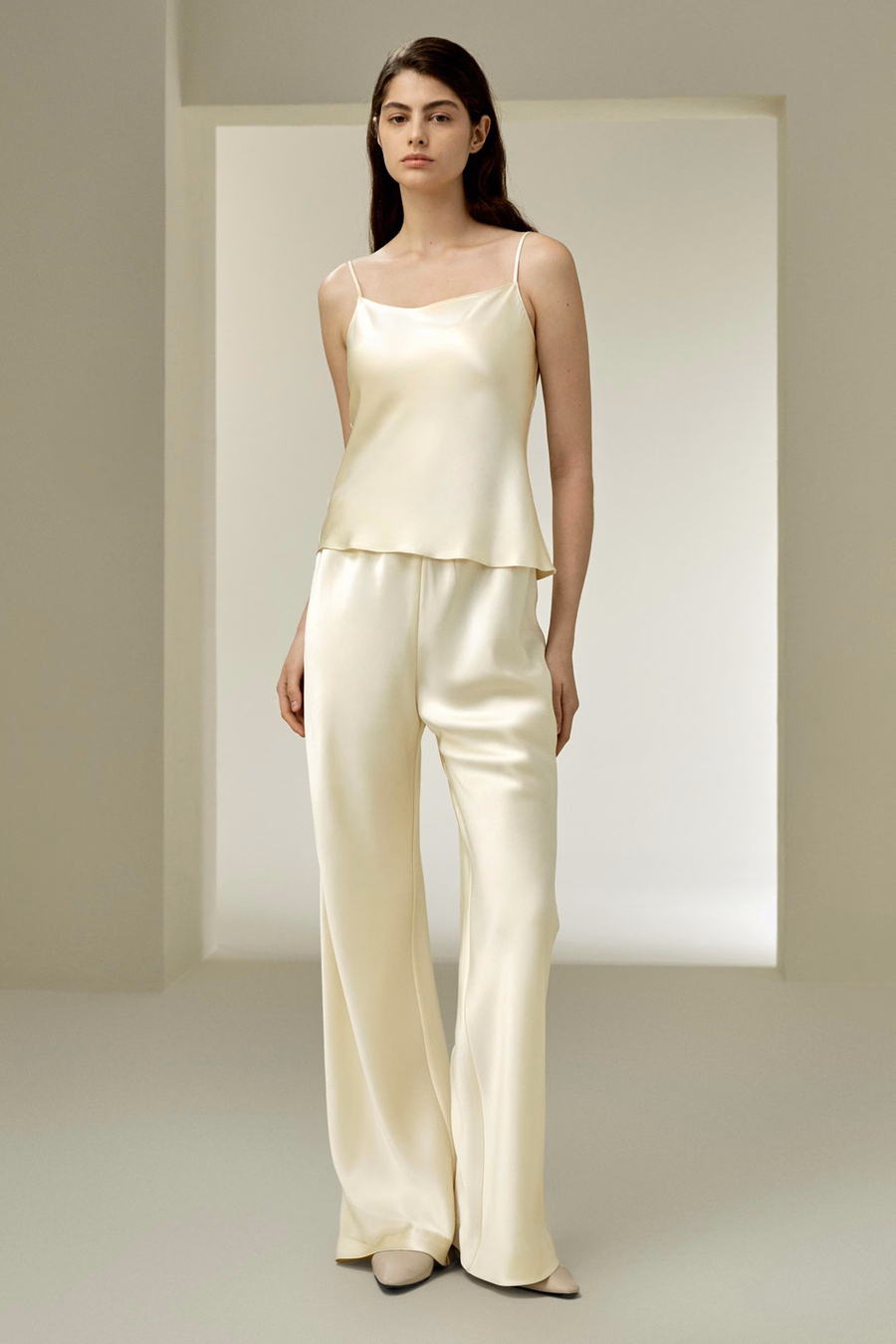 Dubbelzijdige Zijden Charmeuse Camisole