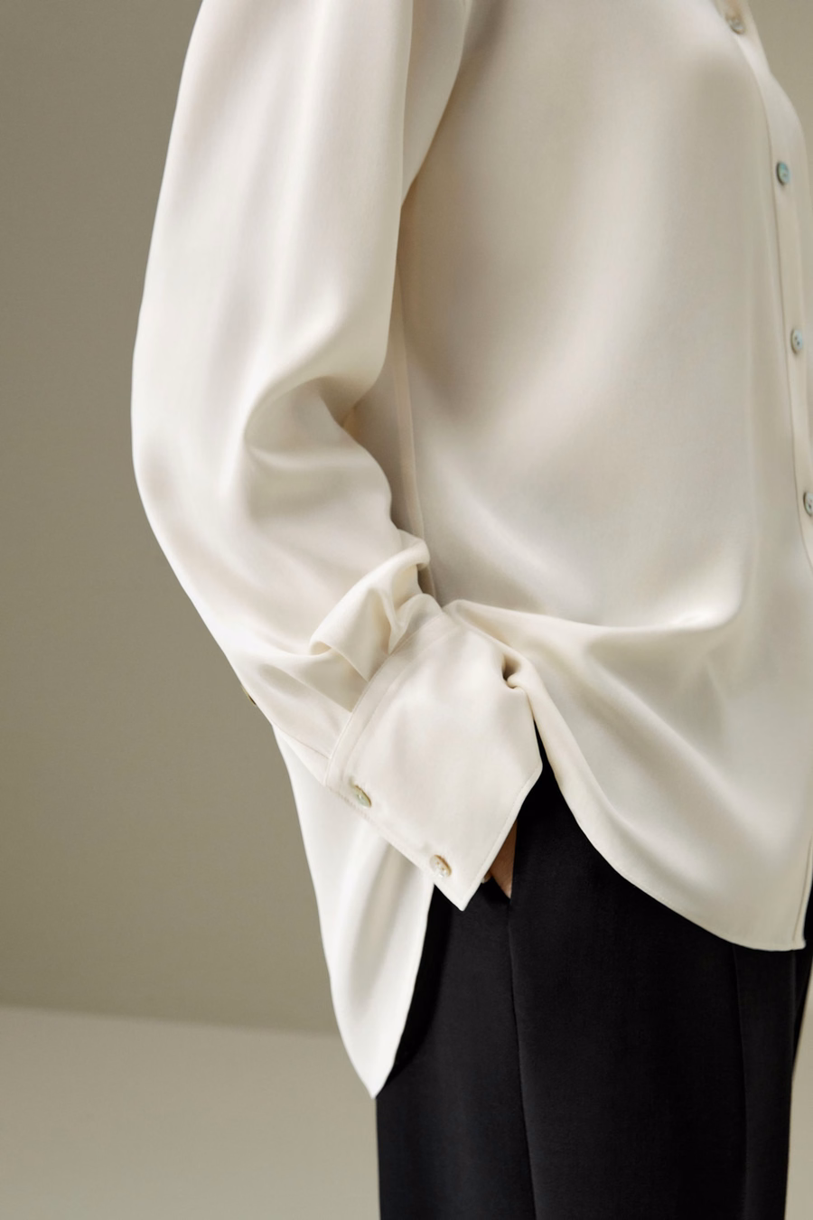 The One Relaxed Fit Silk Shirt