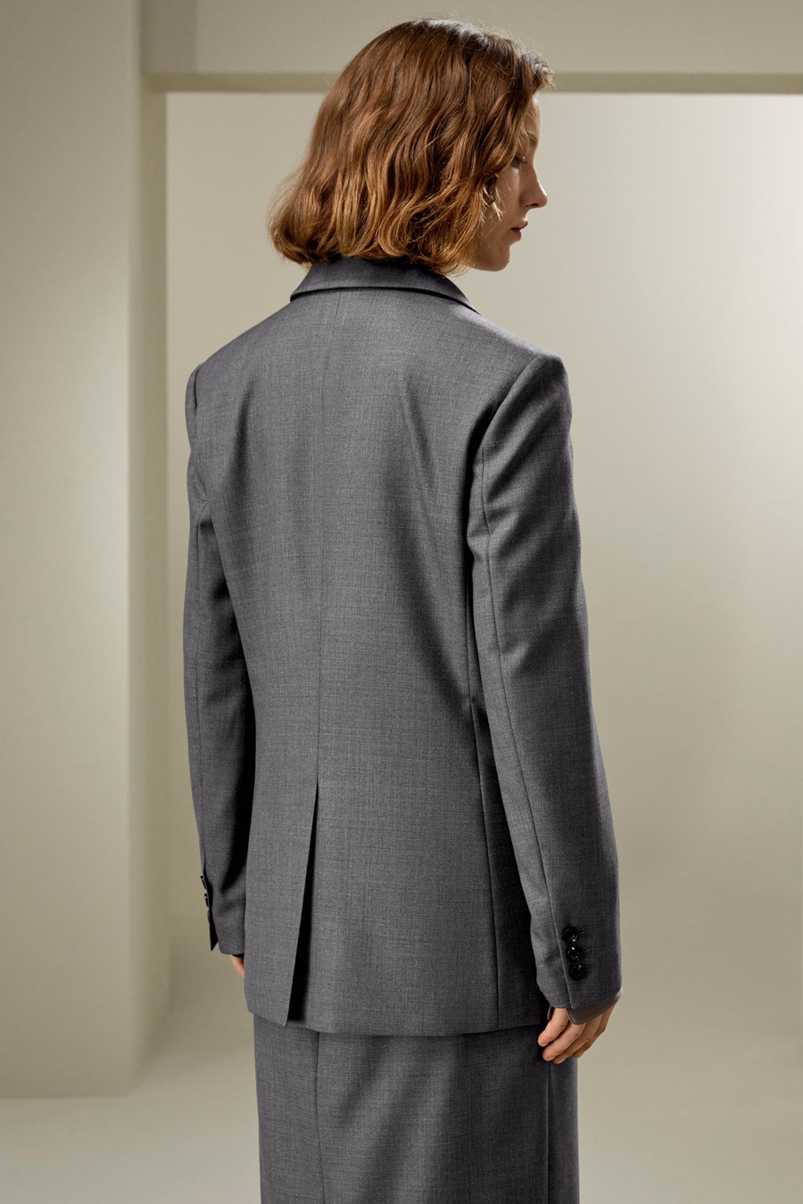 Moderne schoonheid zijde wol blazer