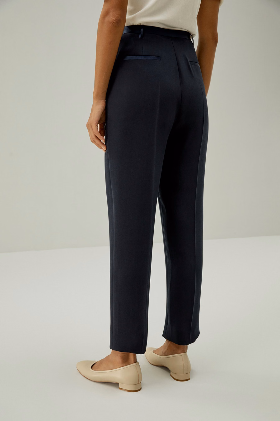 Verfijnde slim-fit verstelbare enkelbroeken