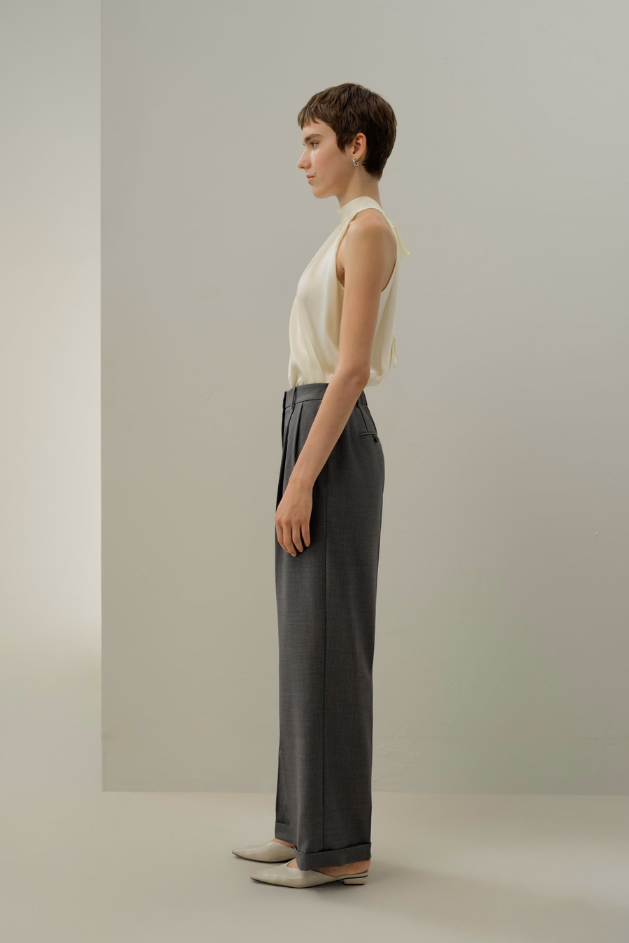 Wolzijde Rechte Pantalon
