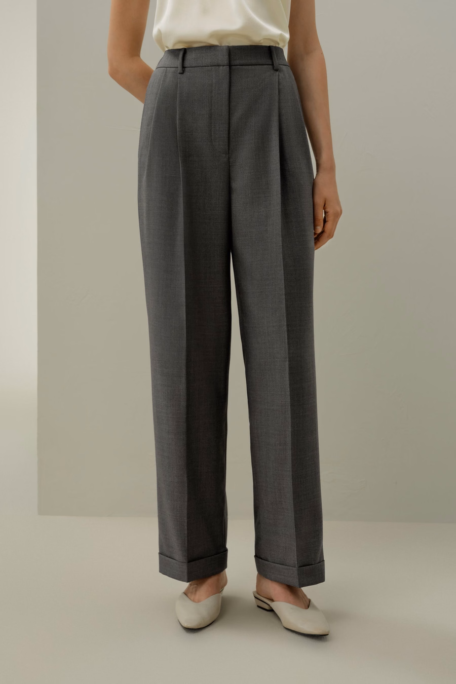 Wolzijde Rechte Pantalon