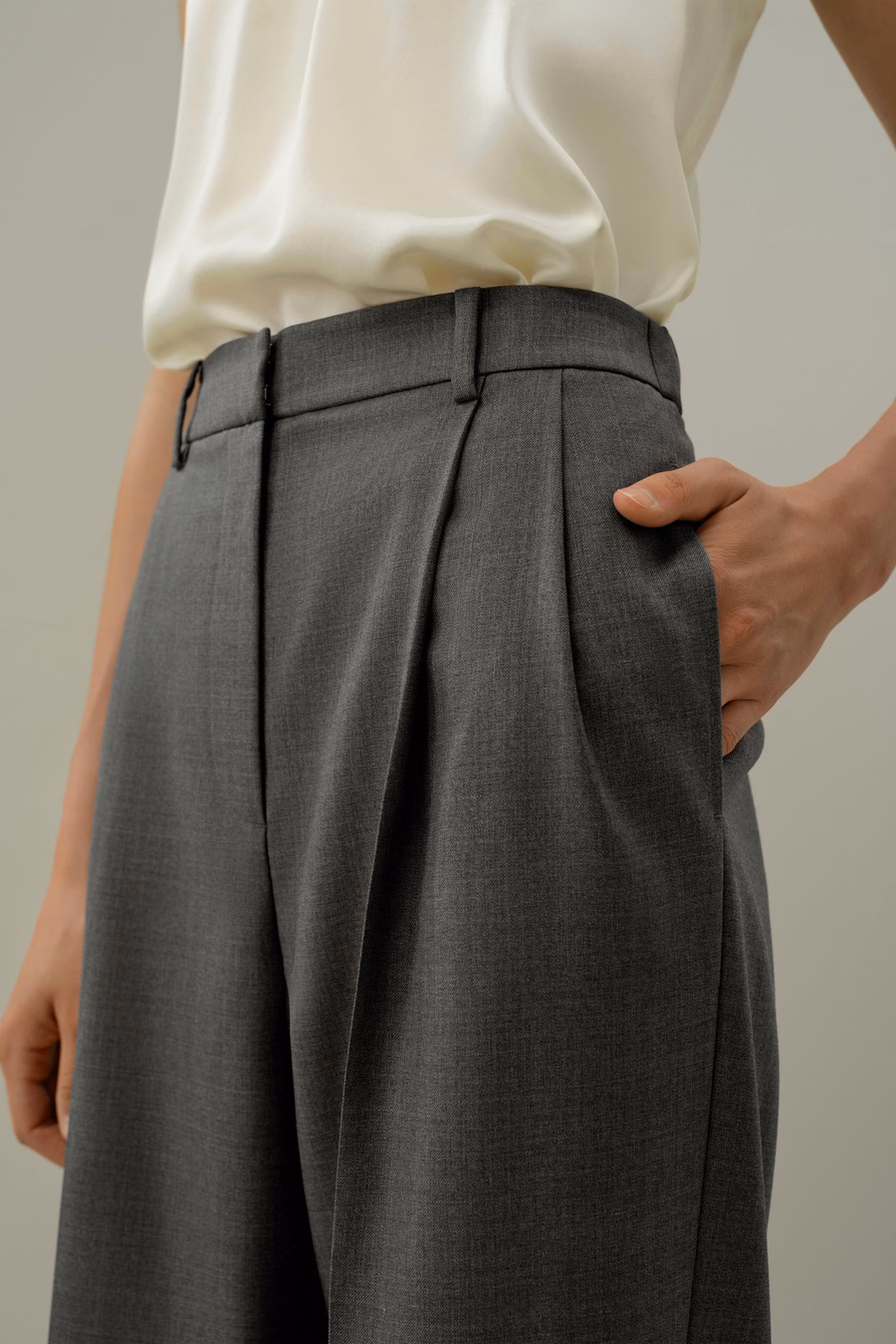Wolzijde Rechte Pantalon