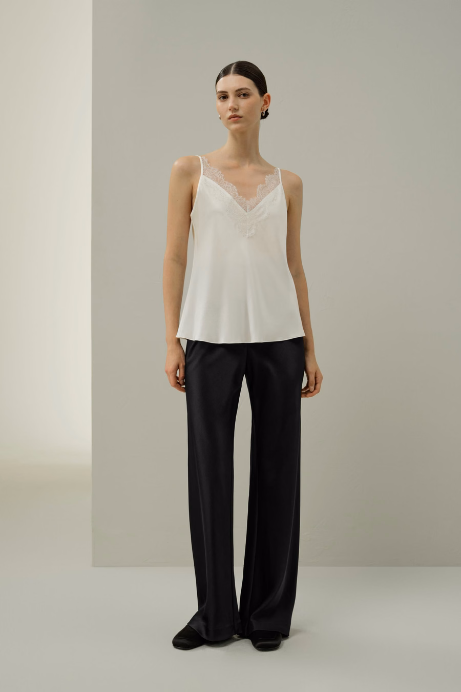 Kant-Trim Zijde Camisole