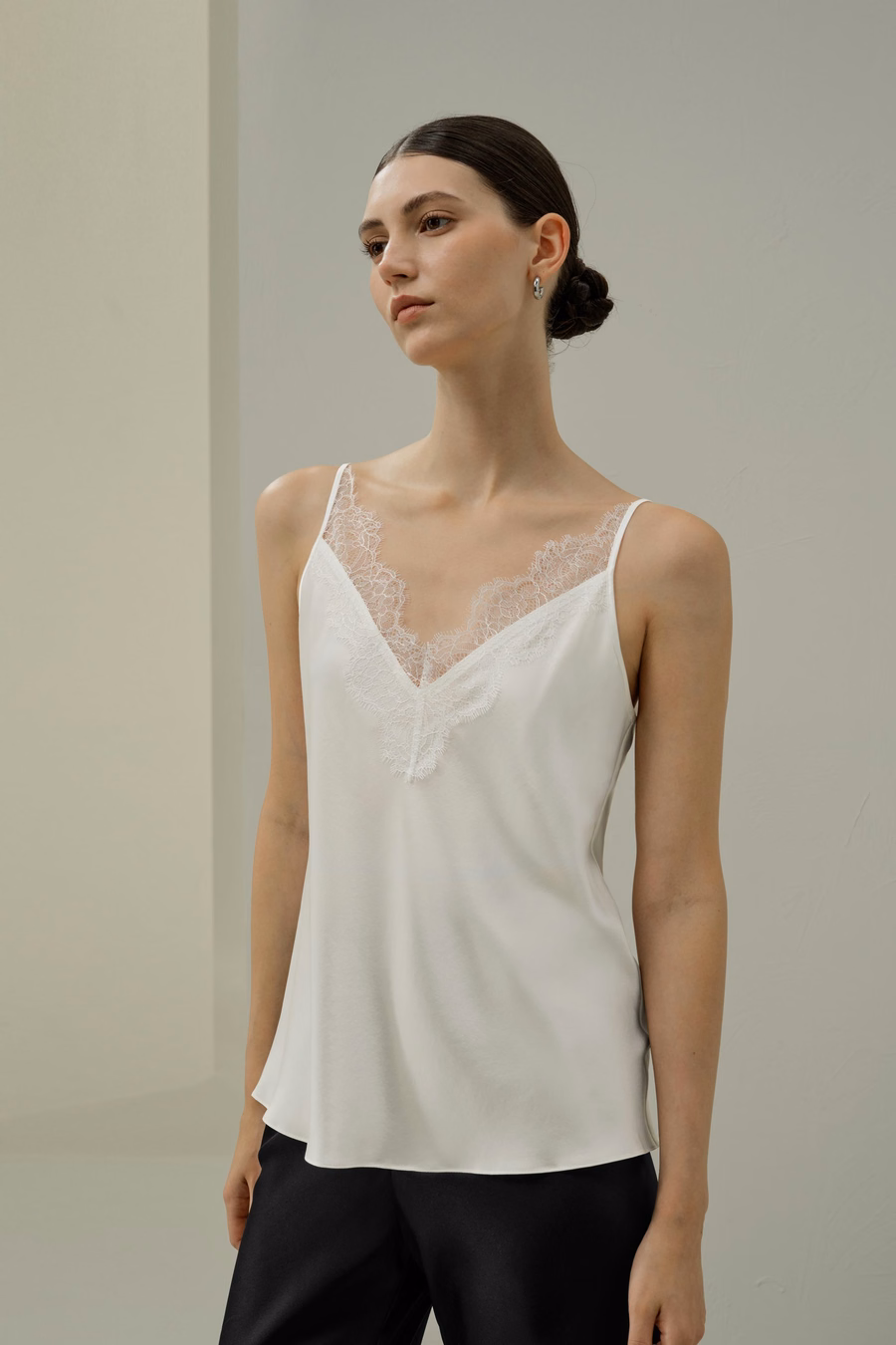 Kant-Trim Zijde Camisole