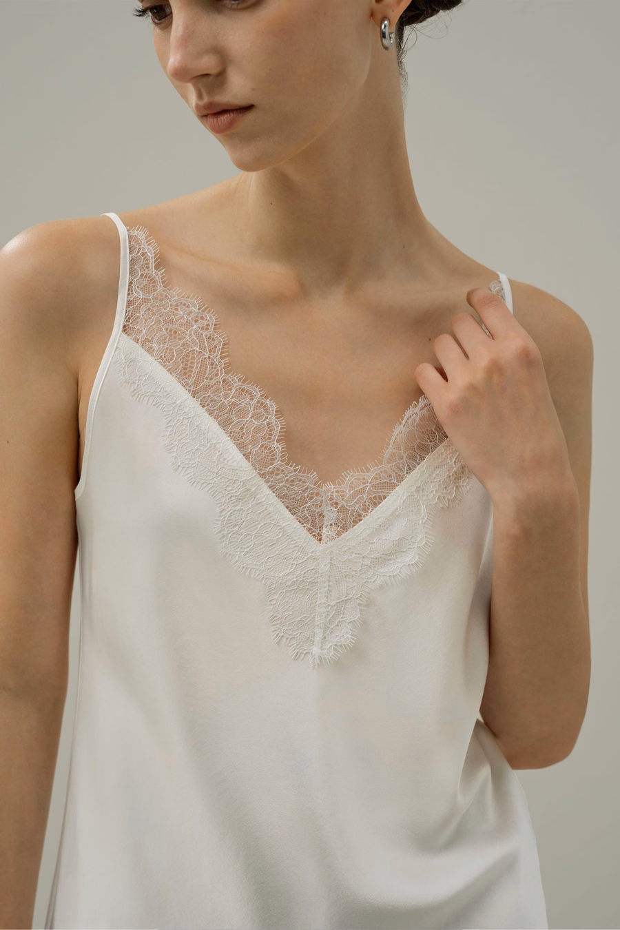 Kant-Trim Zijde Camisole