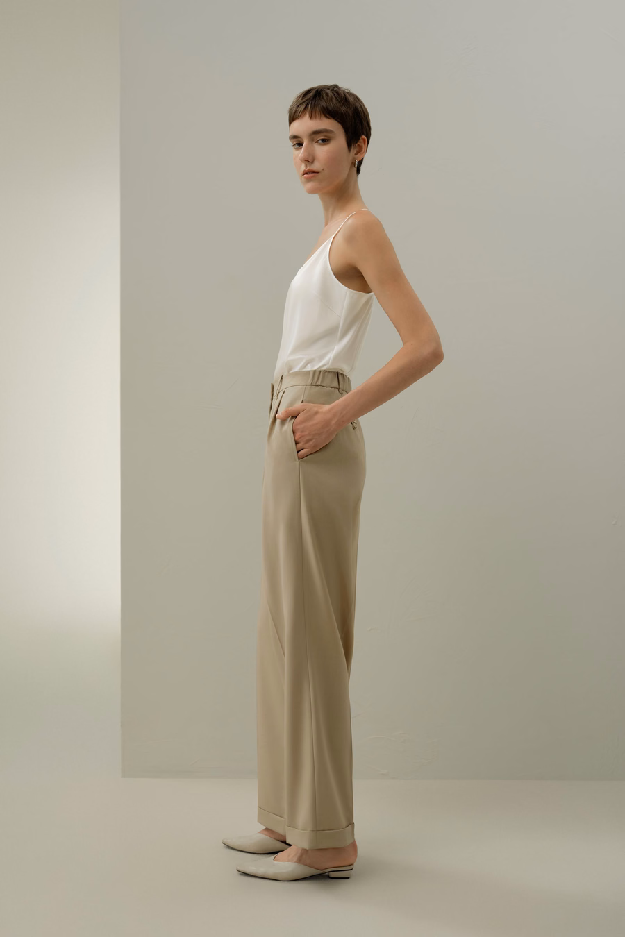 Wolzijde Rechte Pantalon
