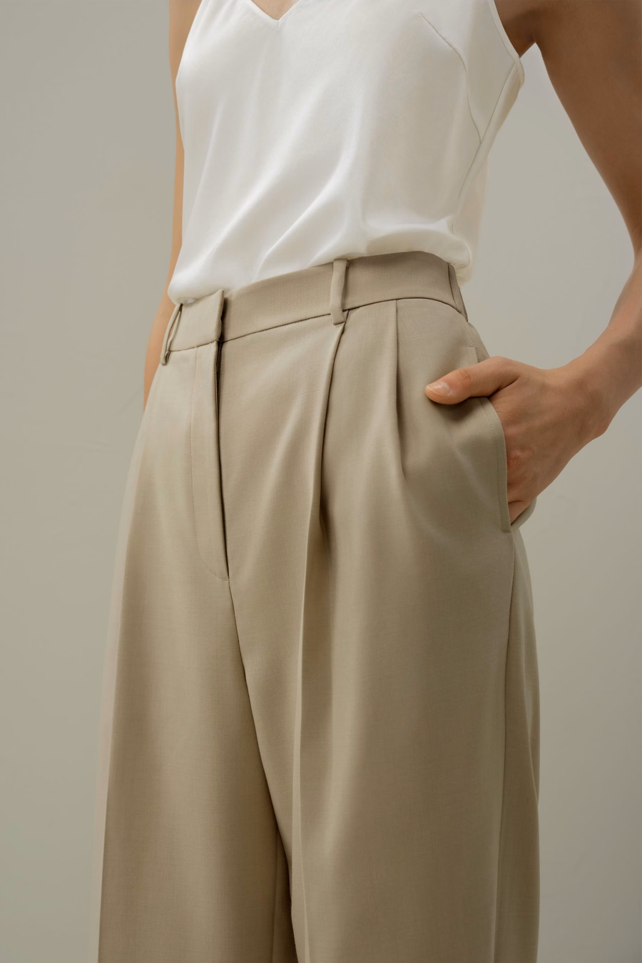 Wolzijde Rechte Pantalon