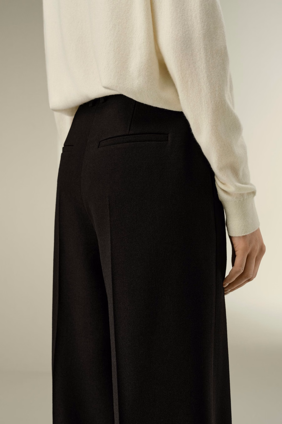 Silk-Wool Tweed Blend Trousers