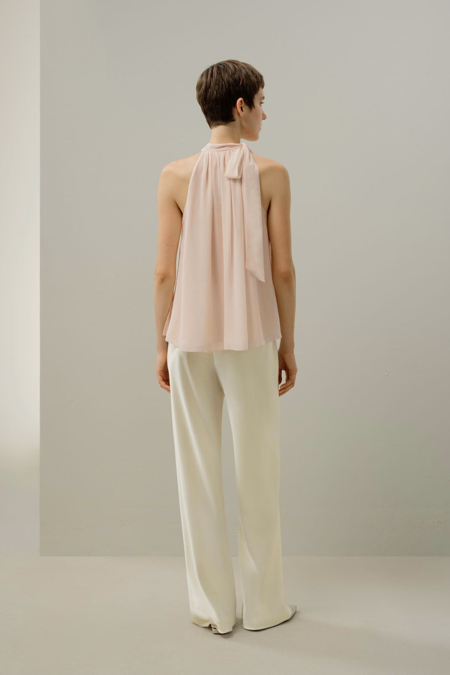 Aanpasbare strikhals Georgette blouse