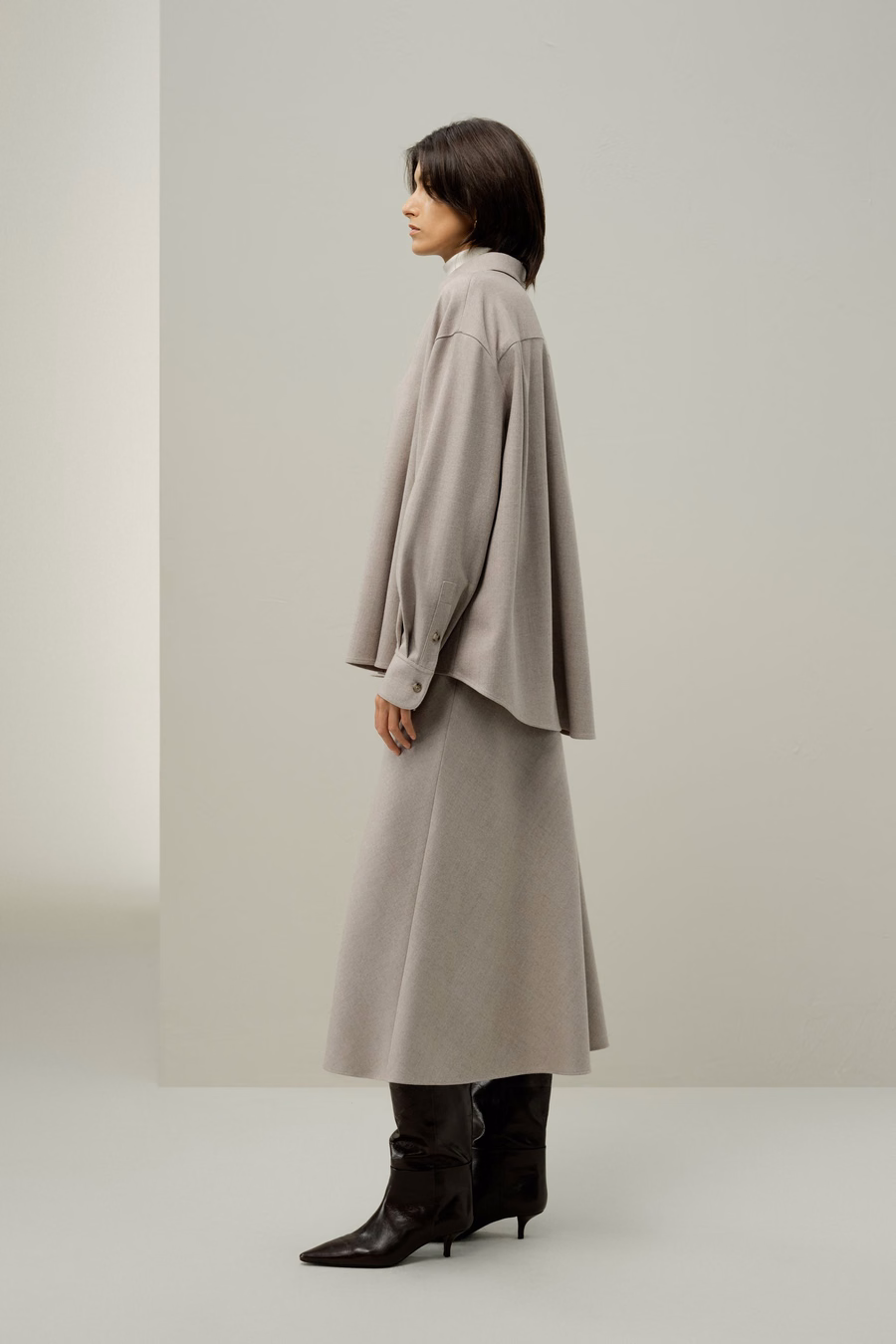 Zijde-Wol Overmaat Warm Shirt