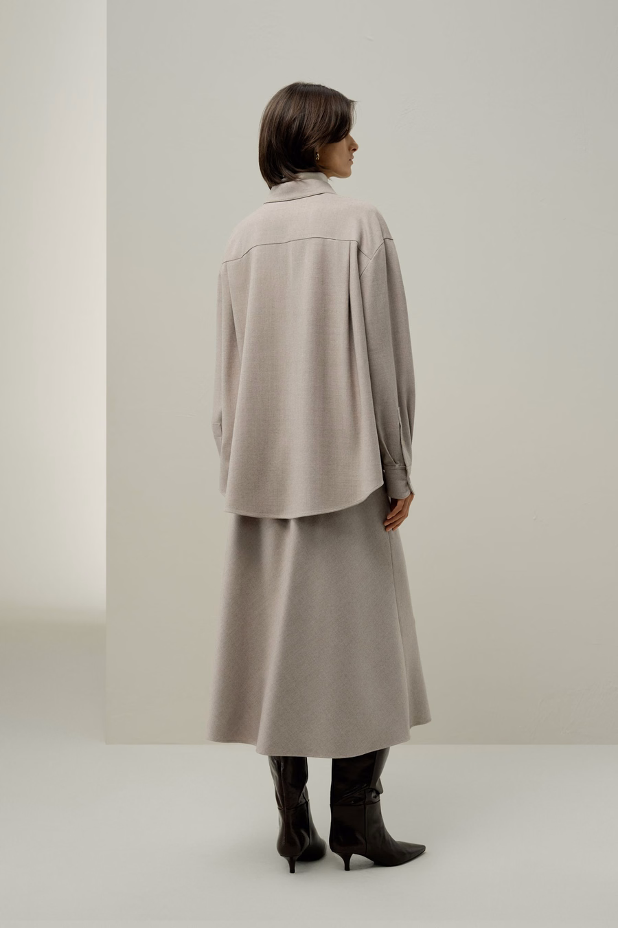 Zijde-Wol Overmaat Warm Shirt