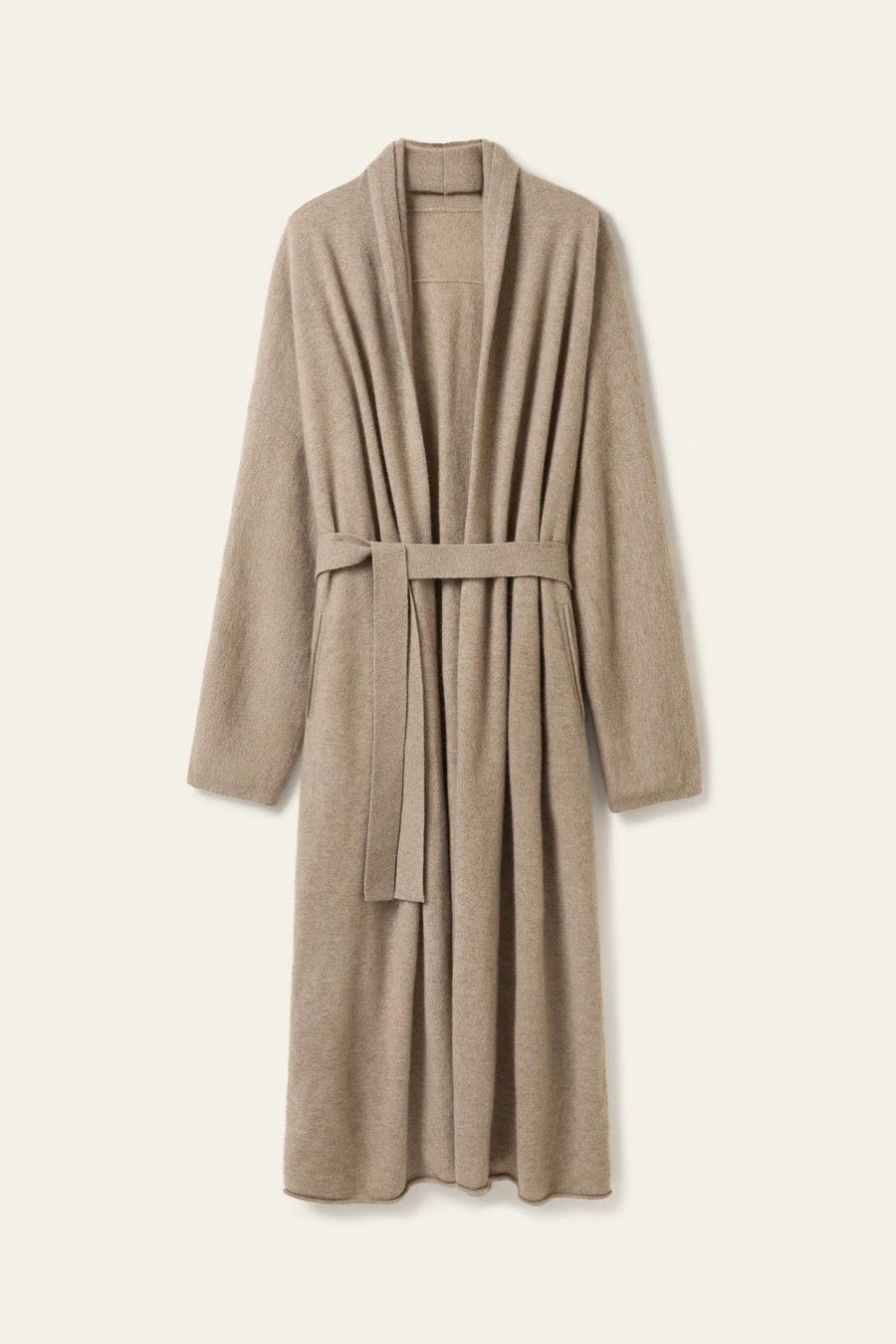 Kalf-lange cashmere cardigan