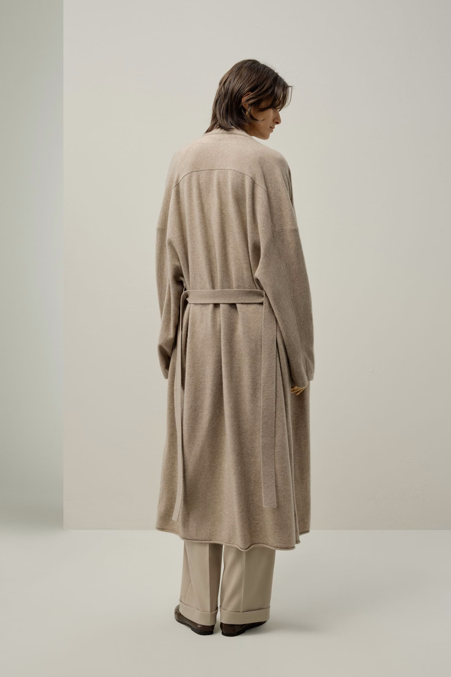 Kalf-lange cashmere cardigan