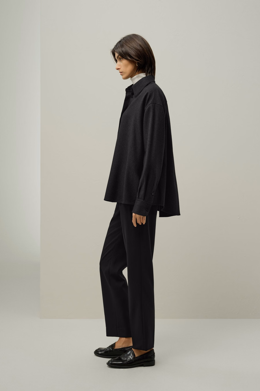 Zijde-Wol Overmaat Warm Shirt