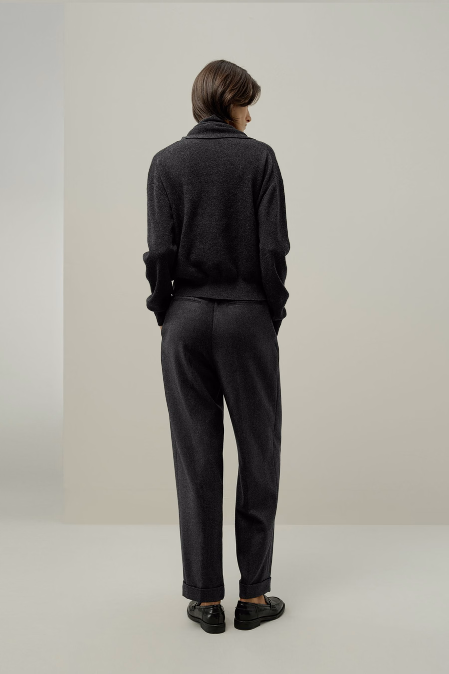 Bowtie Collar Wool-Cashmere Sweater