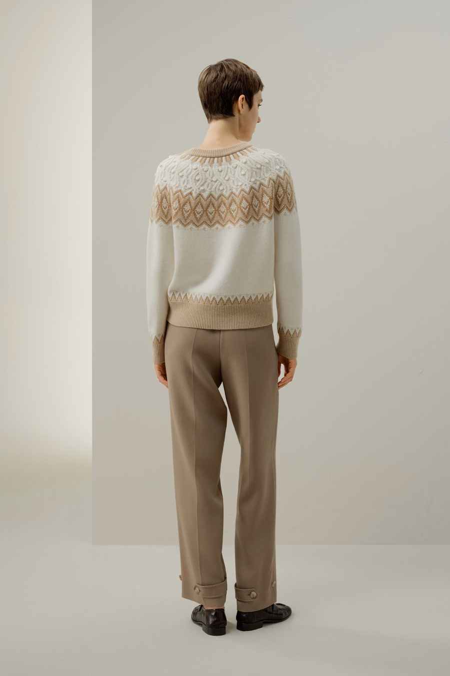 Wol-Kashmir Fair Isle Trui