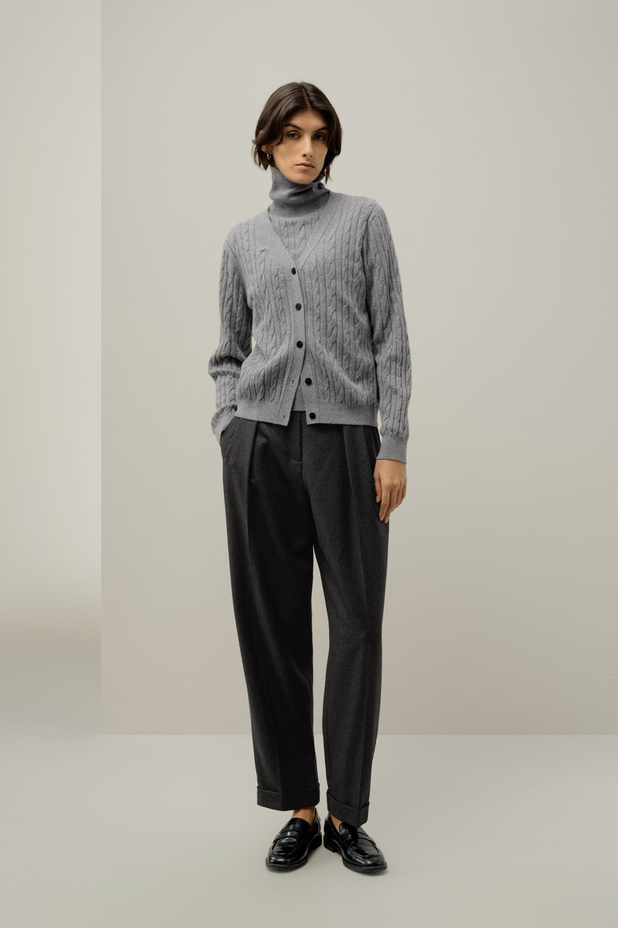 Kabelgebreide Baby Cashmere Cardigan