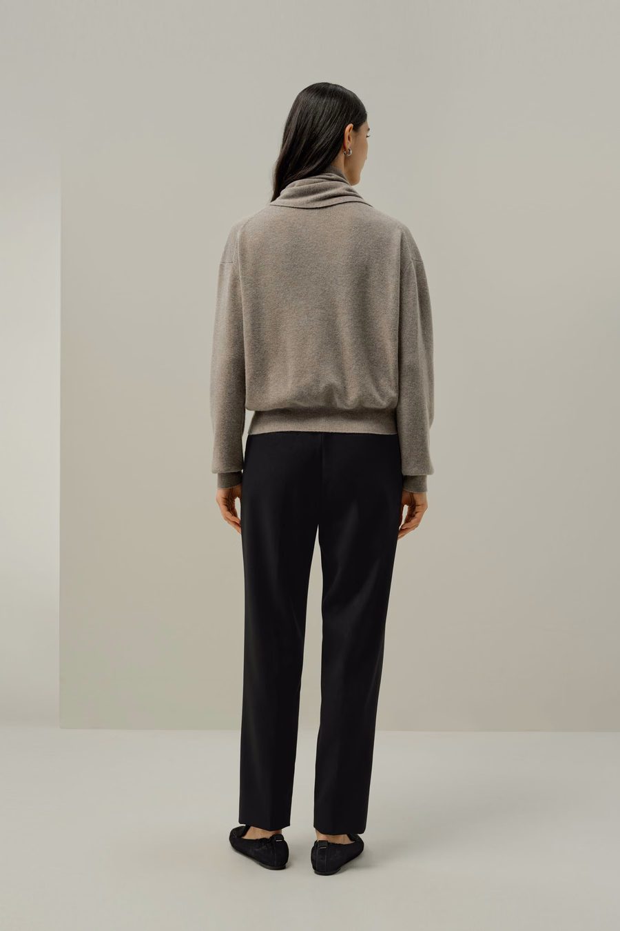 Bowtie Collar Wool-Cashmere Sweater