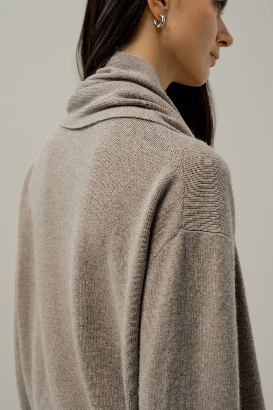 Bowtie Collar Wool-Cashmere Sweater
