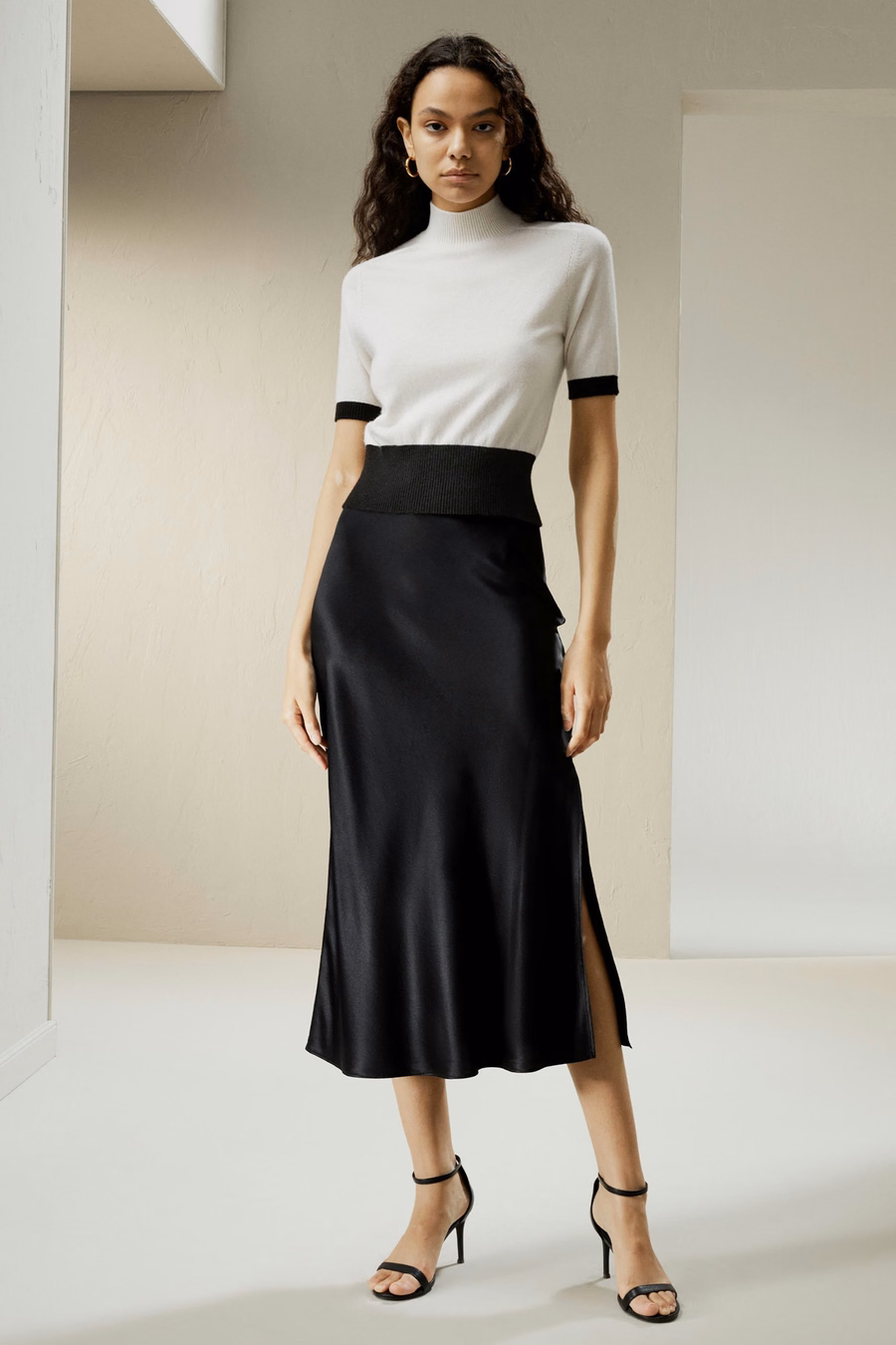 Gemini Mock Neck Cashmere Shirt