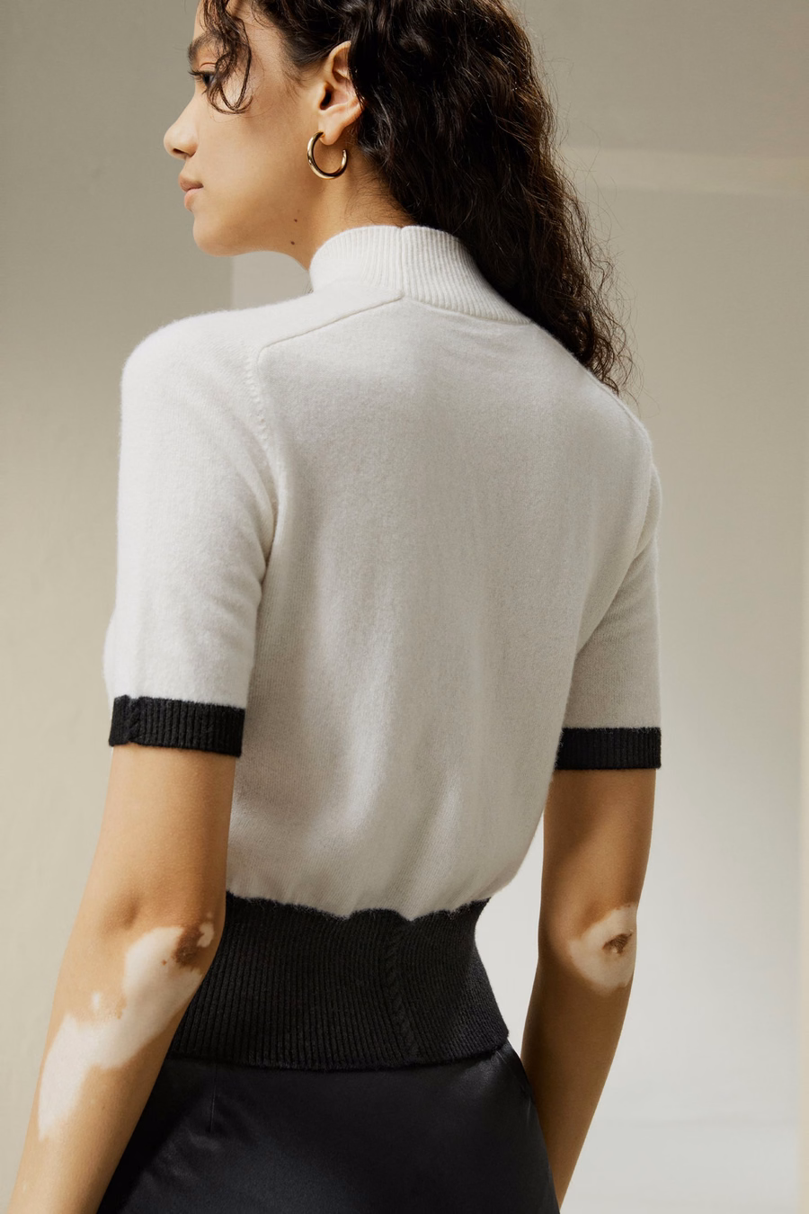 Gemini Mock Neck Cashmere Shirt