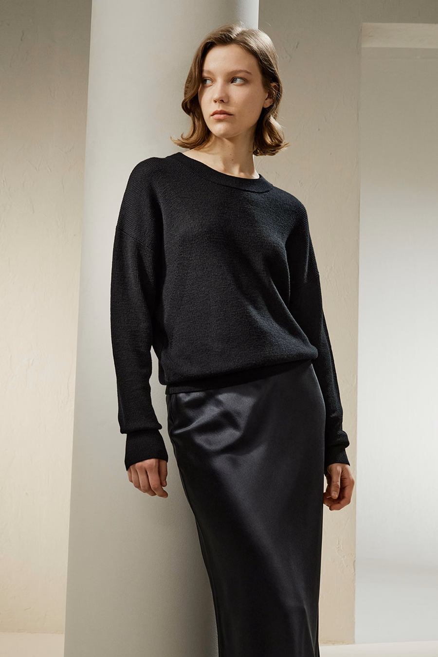 Ultra-fijne Merino Woll Crewneck Sweater