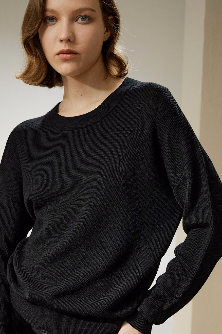 Ultra-fijne Merino Woll Crewneck Sweater