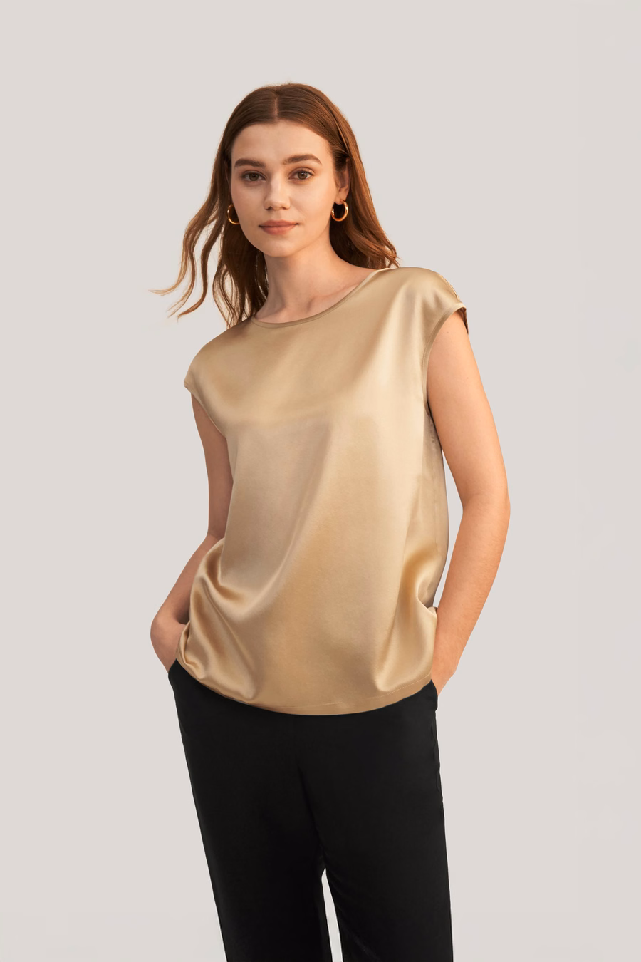 Basis Cap Mouwen Zijde T-shirt