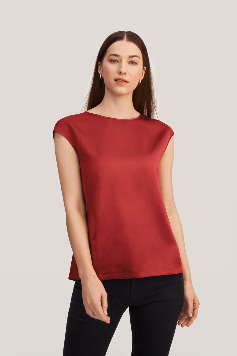 Basis Cap Mouwen Zijde T-shirt