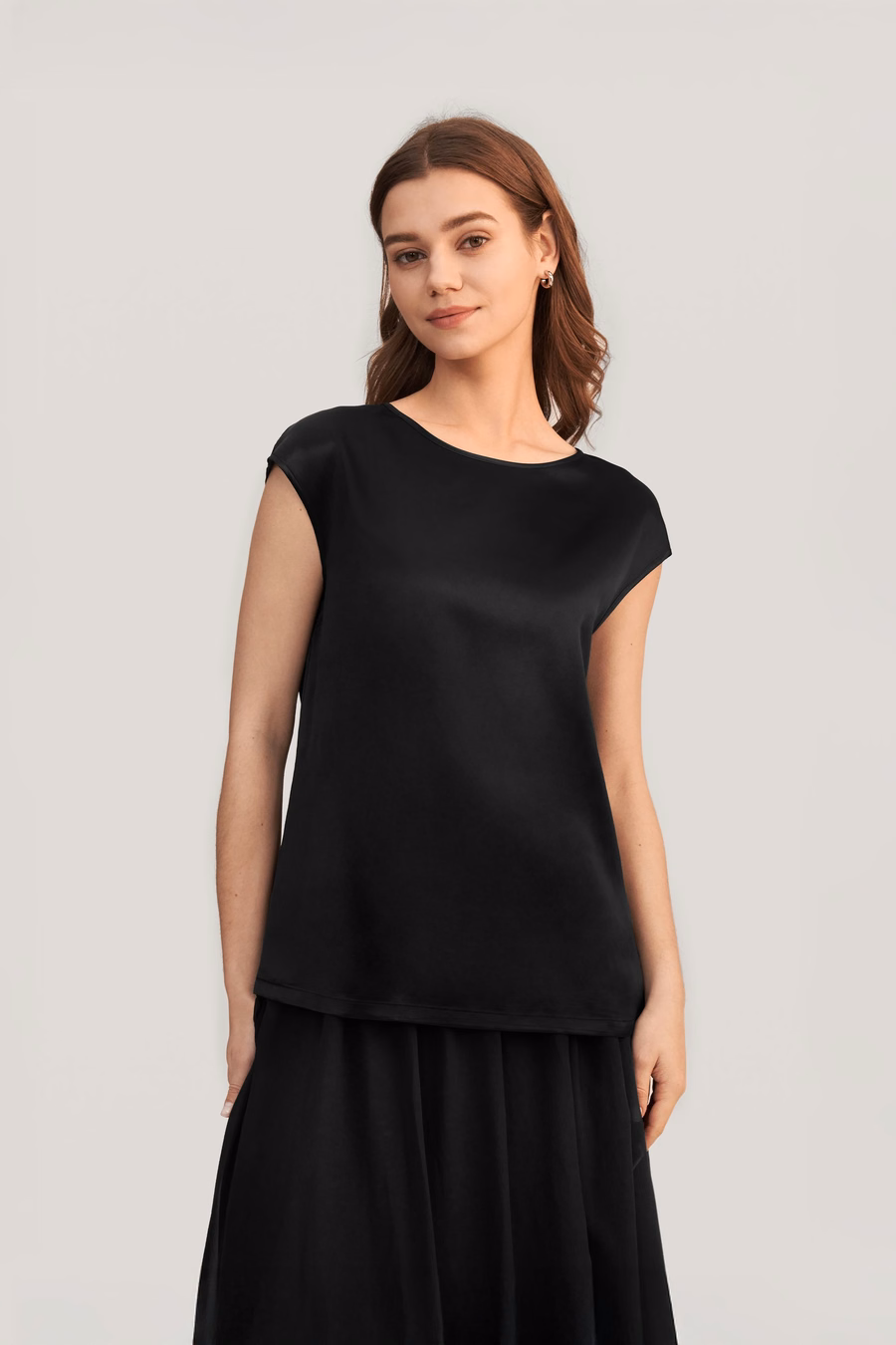 Basis Cap Mouwen Zijde T-shirt