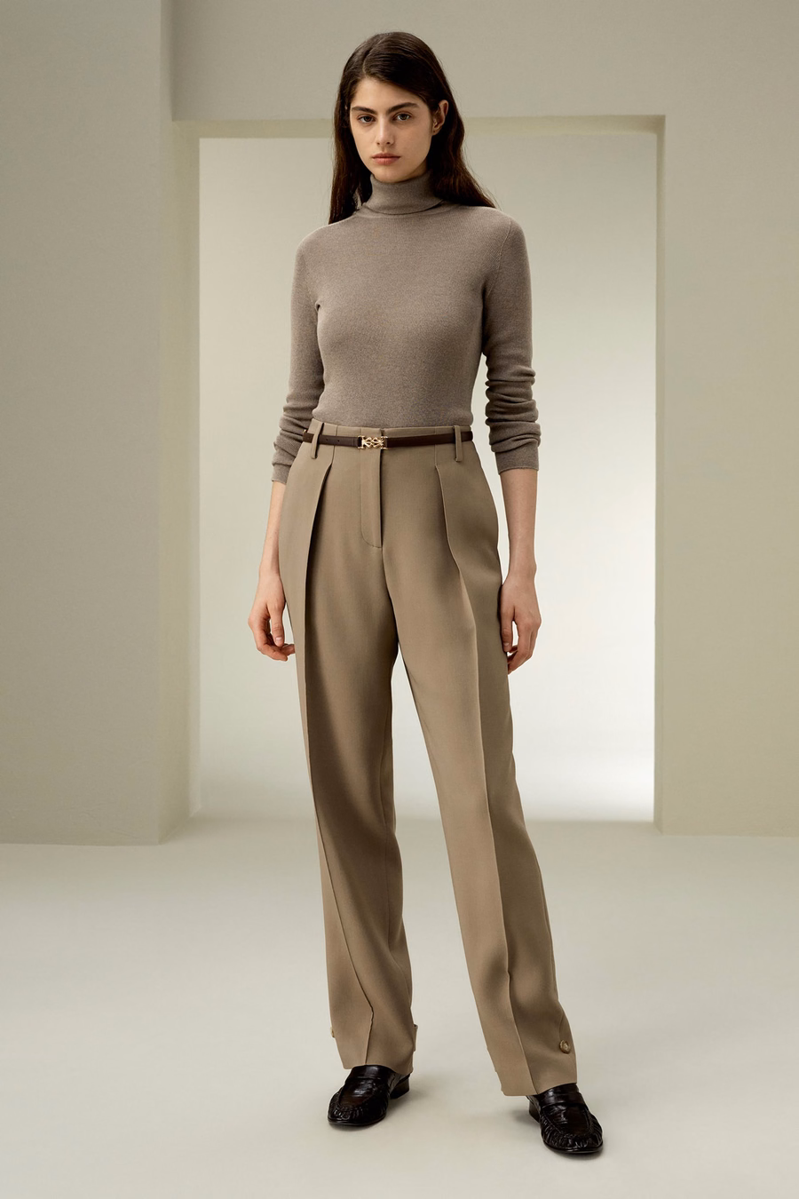 Naadloze Zijde-Kashmir Mix Turtleneck Trui