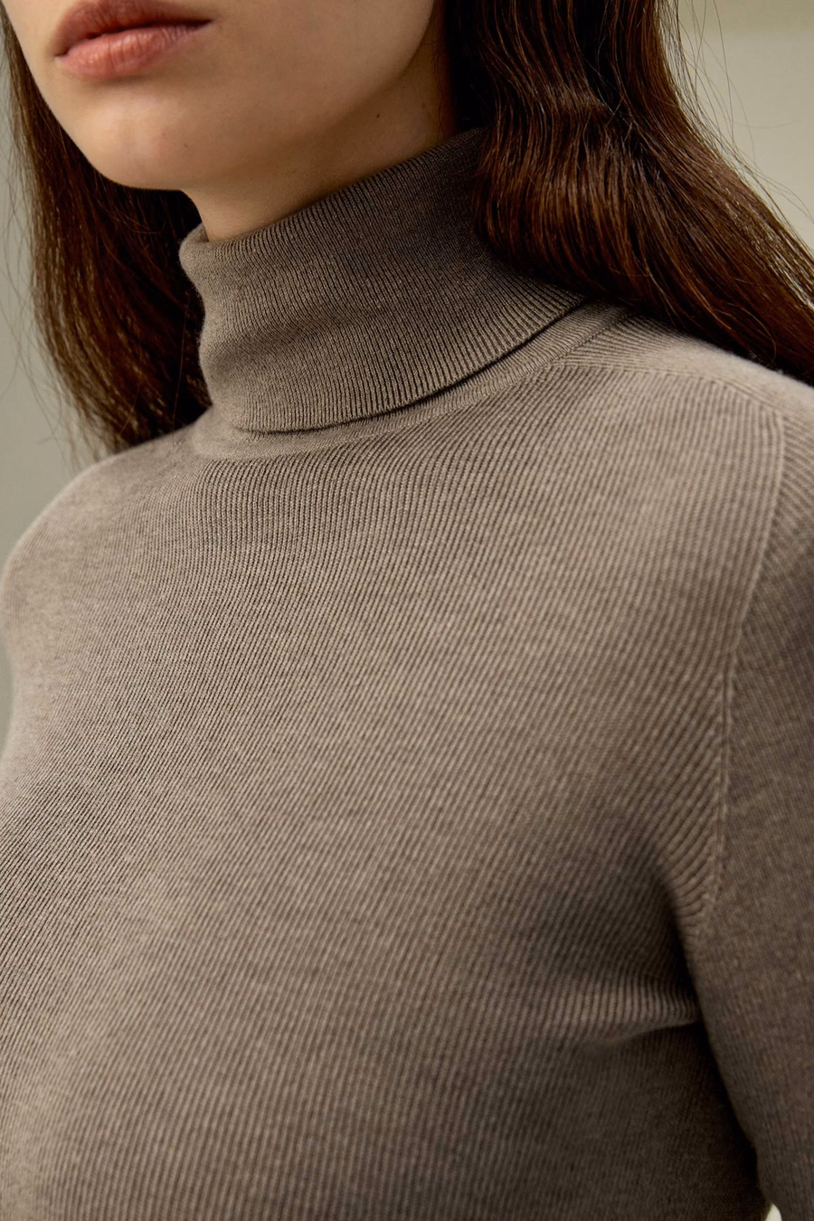 Naadloze Zijde-Kashmir Mix Turtleneck Trui