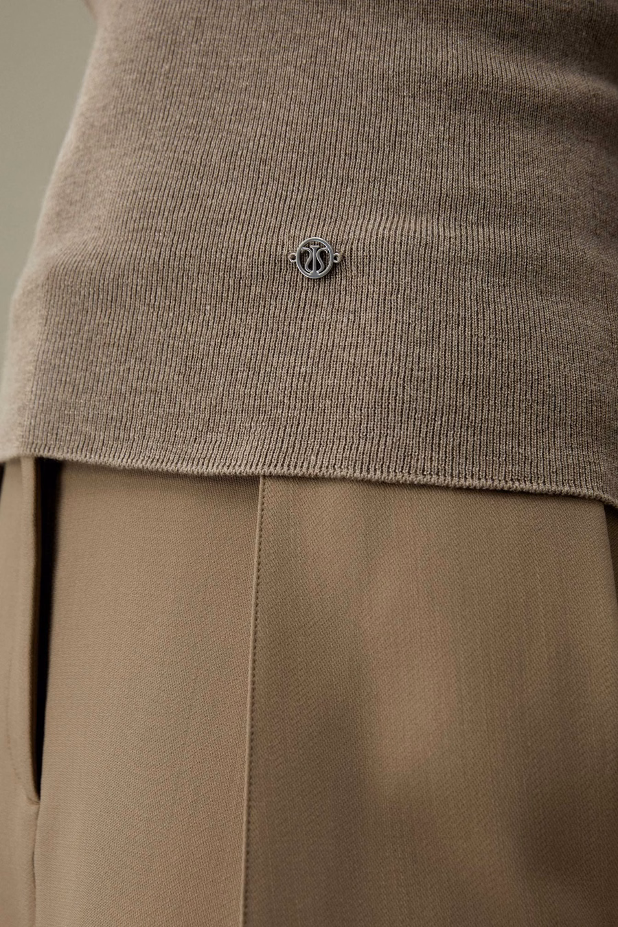 Naadloze Zijde-Kashmir Mix Turtleneck Trui