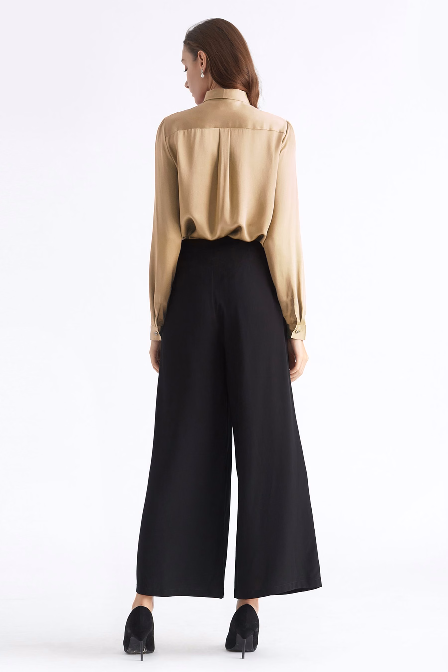 Vrouwen vlinderdas kraag zijde blouse