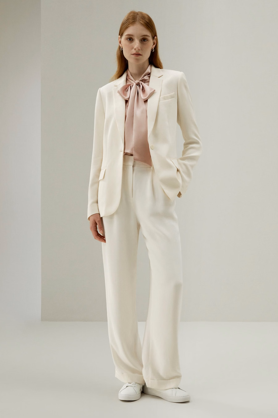 Vrouwen vlinderdas kraag zijde blouse