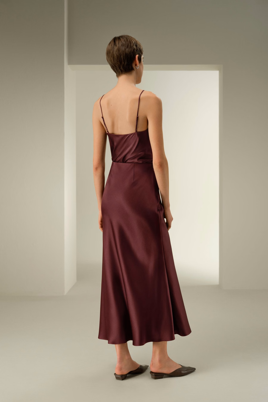 Dubbelzijdige Zijde Charmeuse Maxi Rok