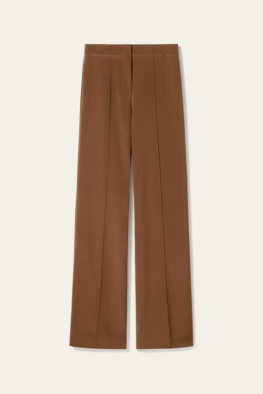 Minimalistische Zijde Crêpe Broek