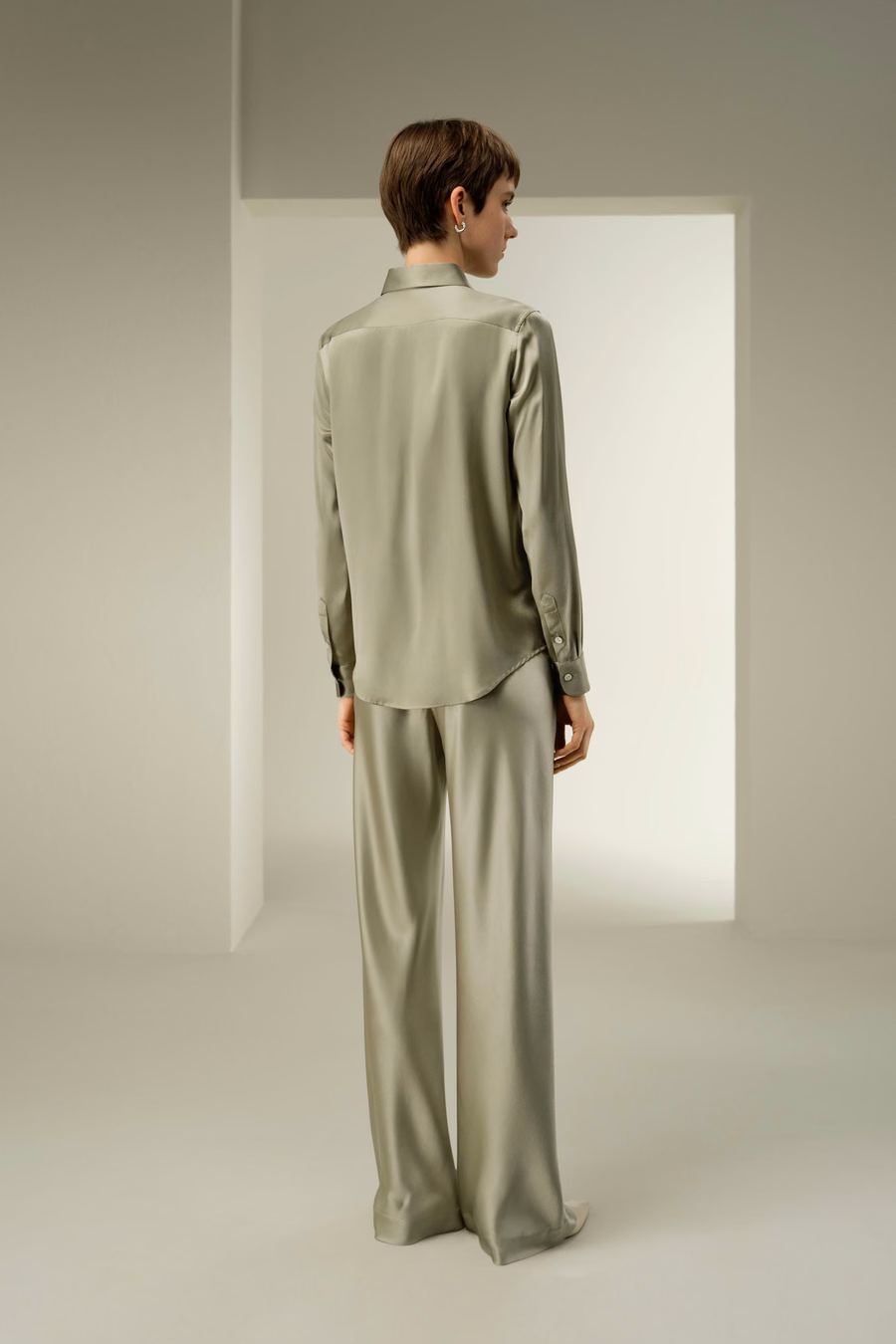 Tijdloze Zijde Charmeuse Shirt