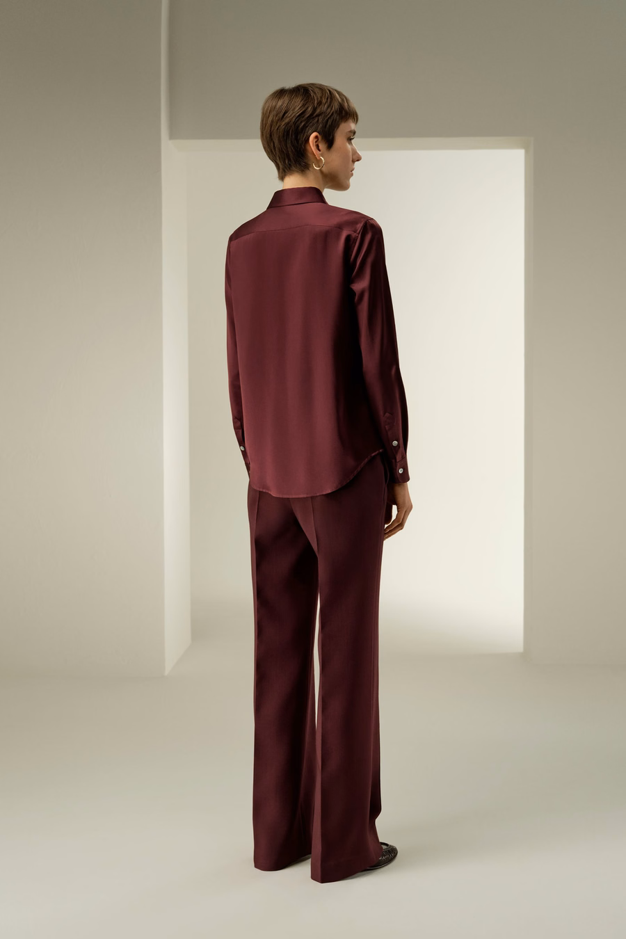 Tijdloze Zijde Charmeuse Shirt