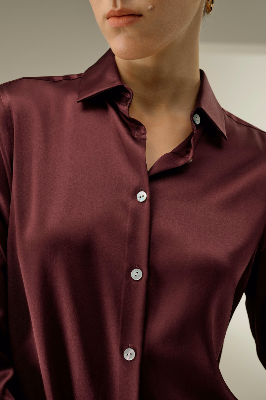 Tijdloze Zijde Charmeuse Shirt