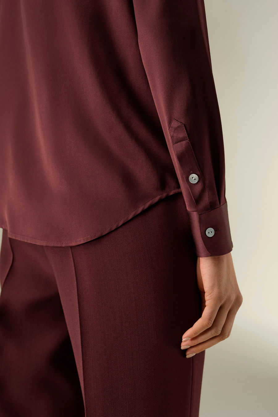 Tijdloze Zijde Charmeuse Shirt