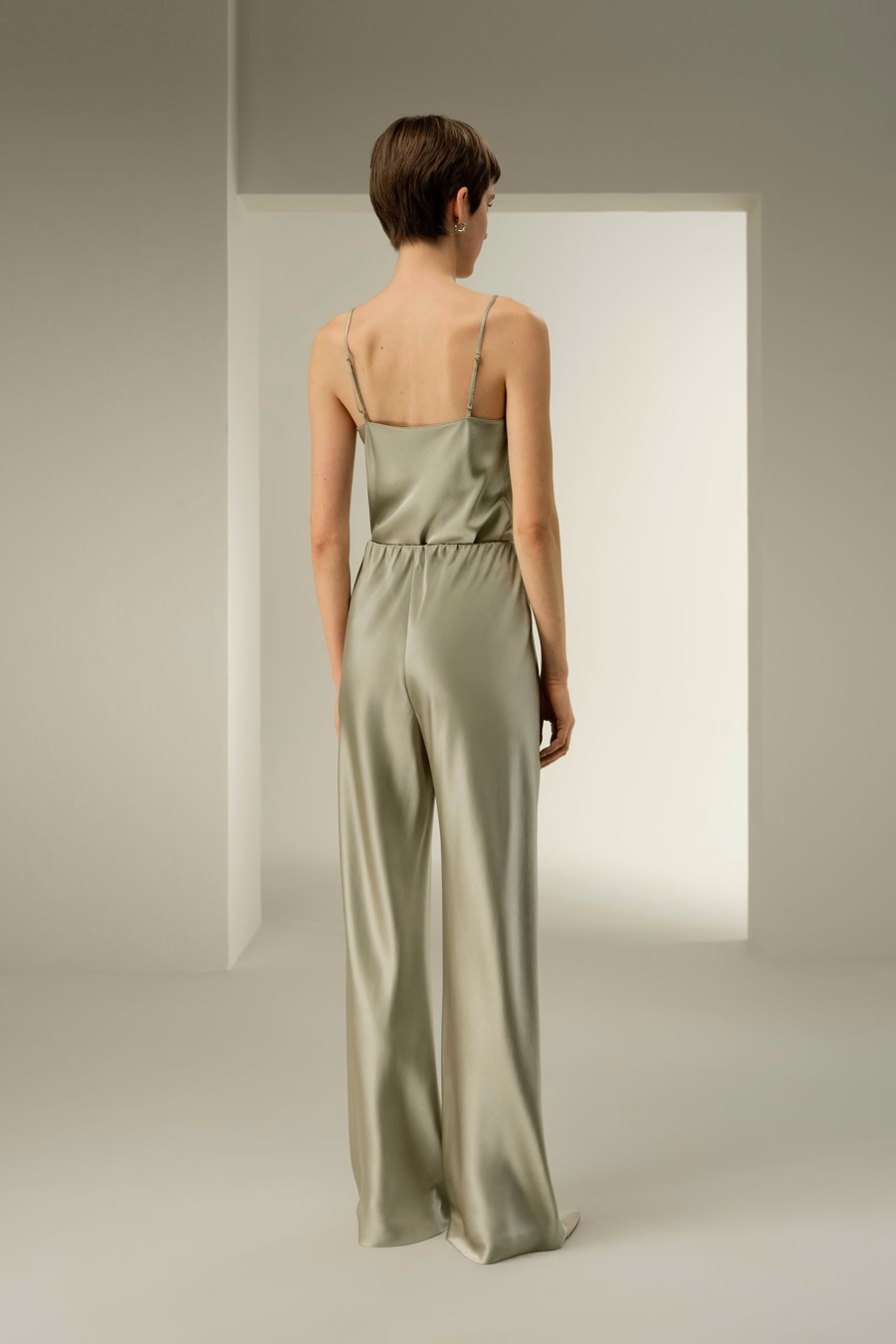 Straight-Leg Zijde Satijnen Broek