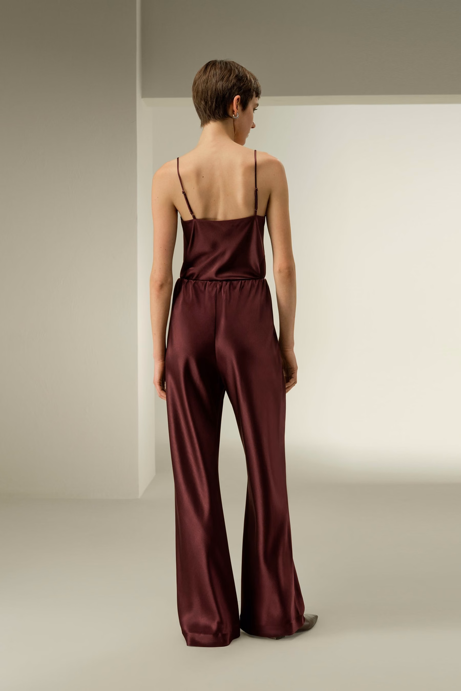 Straight-Leg Zijde Satijnen Broek